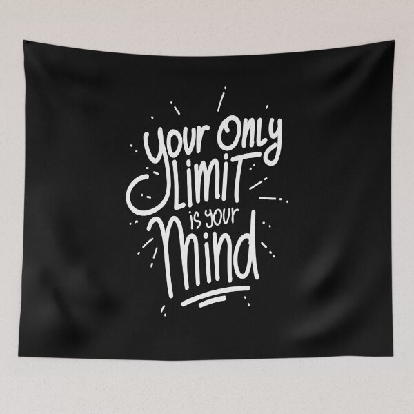 Item preview, Your only limit is your mind positive motivational quote designed and sold by TheSimpleMan.