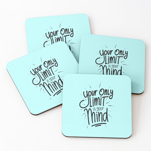 Item preview, Your only limit is your mind positive motivational quote in black designed and sold by TheSimpleMan.