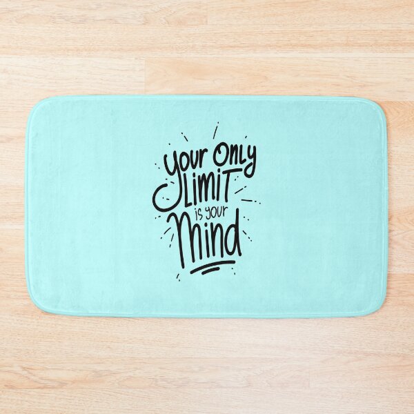 Item preview, Your only limit is your mind positive motivational quote in black designed and sold by TheSimpleMan.