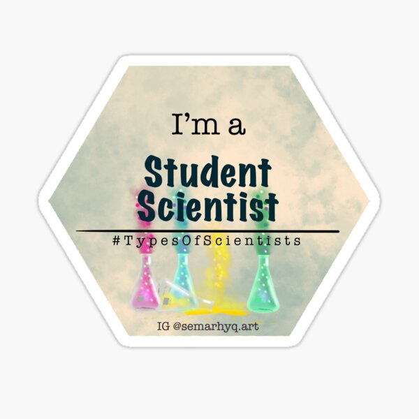 Students Scientist, Types of Scientist Tags Sticker