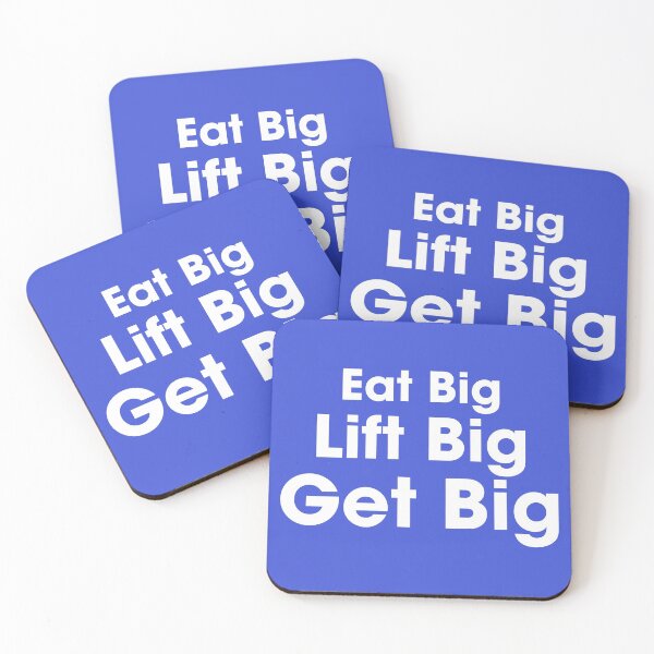 Item preview, Eat Big, Lift Big, Get Bigger. White on blue designed and sold by Pawgyle.