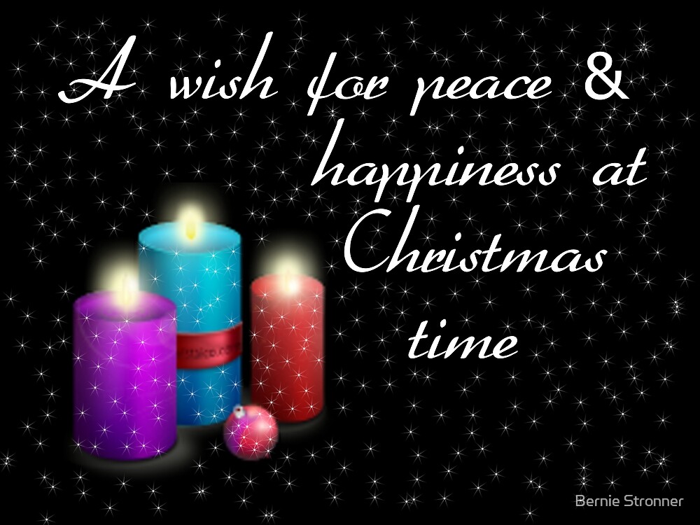&quot;Wishing you peace at Christmas (Card)&quot; by Bernie Stronner | Redbubble