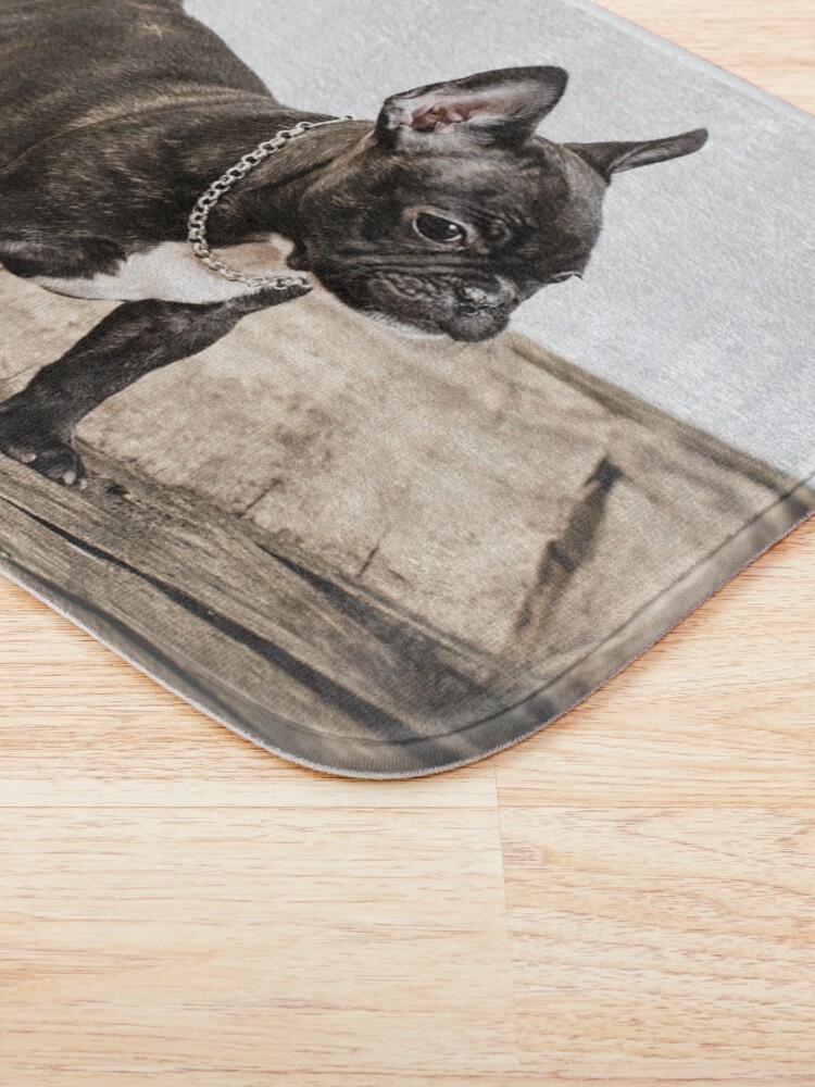 Alternate view of French bulldog portrait Bath Mat