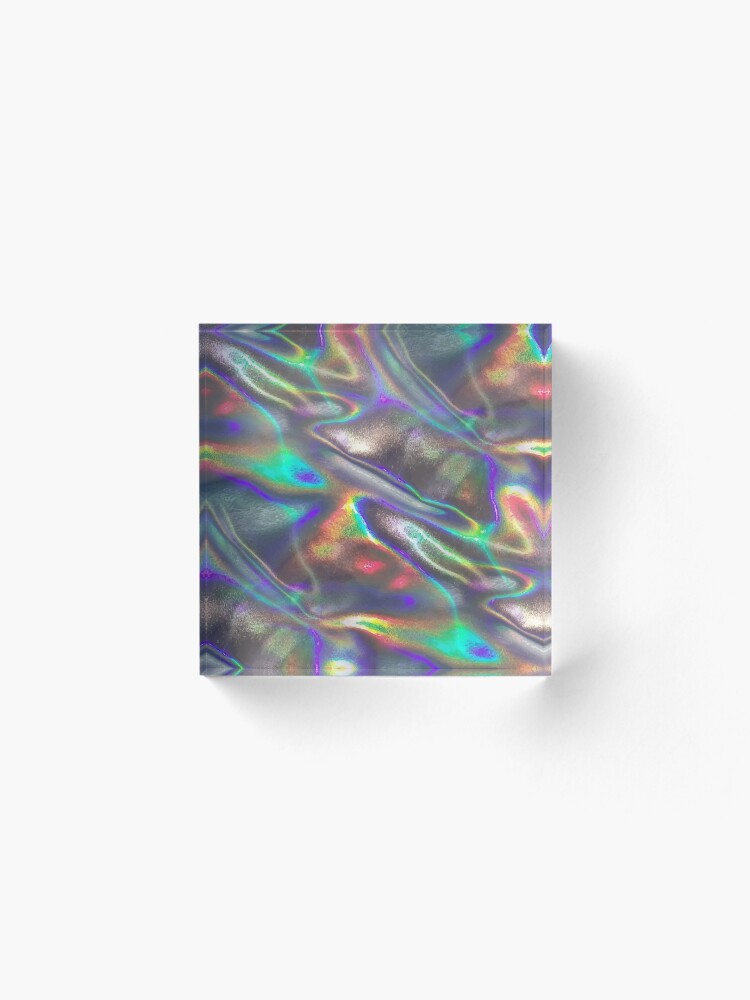 Alternate view of holographic print Acrylic Block