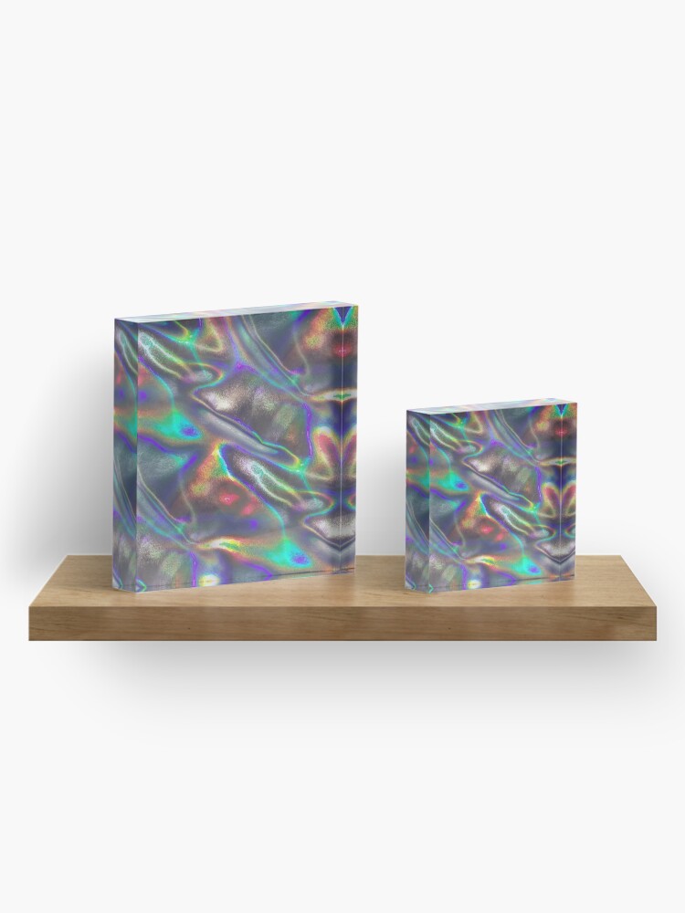 Alternate view of holographic print Acrylic Block
