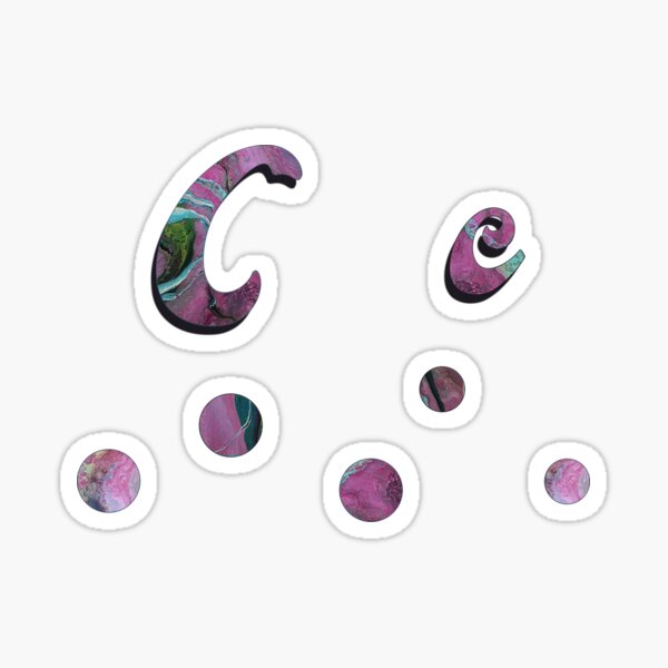 Paint Alphabet Stickers C Sticker