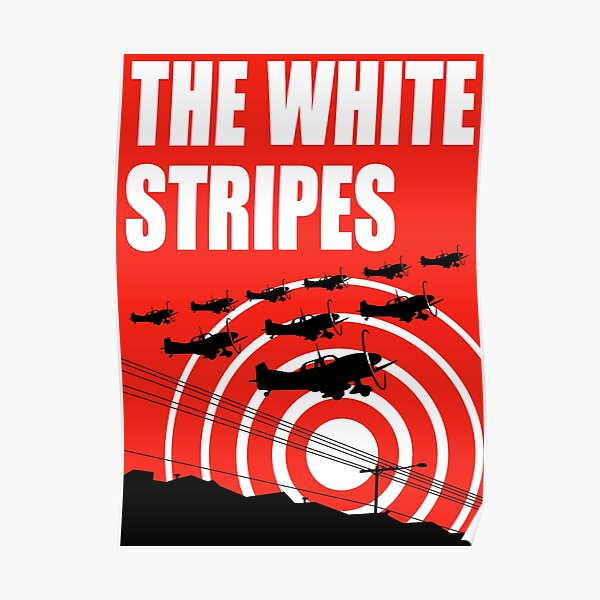 white planes the stripes tour 2019 2020 bermakna Poster