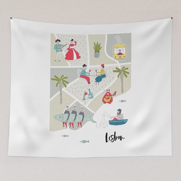 Item preview, Lisbon Map designed and sold by All-Streets.