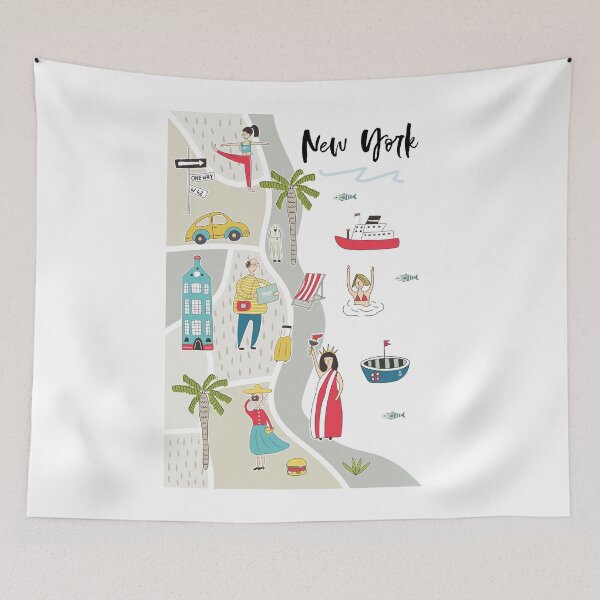 Item preview, New York Map designed and sold by All-Streets.