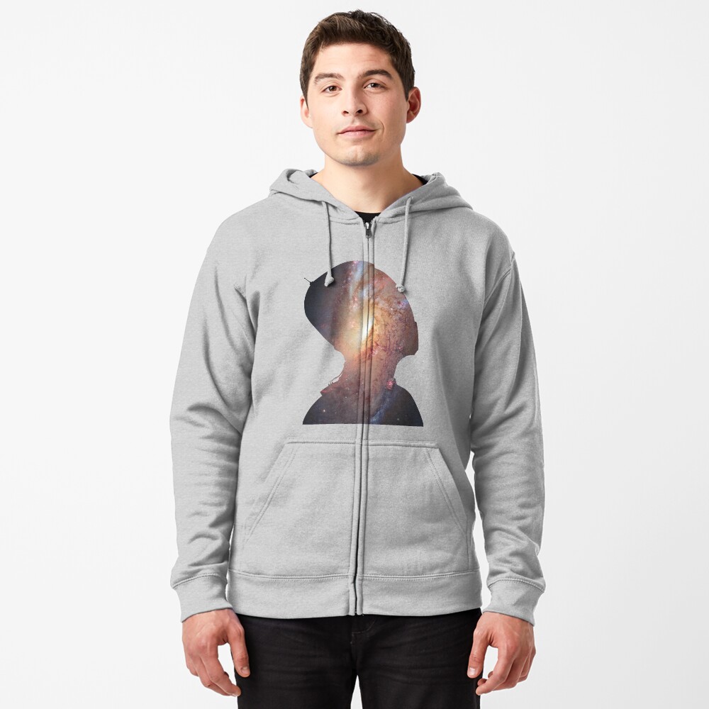 "Astronaut looking at space" Zipped Hoodie by Dragobs | Redbubble