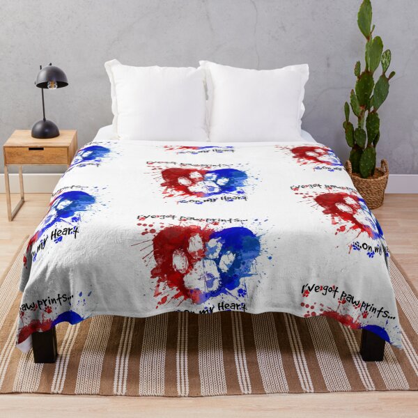 Item preview, Paw Prints On My Heart (Red, White & Blue) designed and sold by UnitedPaws.