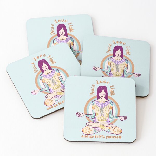 Item preview, YOGA PEACE LOVE LIGHT GO FUCK YOURSELF WHT Tank designed and sold by aydapadi.