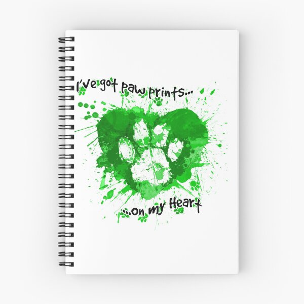 Item preview, Paw Prints On My Heart (Green) designed and sold by UnitedPaws.