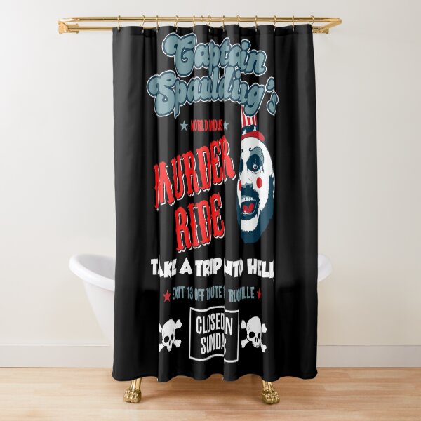 Shower Curtain MIDDLE FINGER Sid Haig/ HOTC Captain Spaulding 