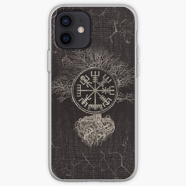 Vegvisir and Tree of life -Yggdrasil iPhone Soft Case