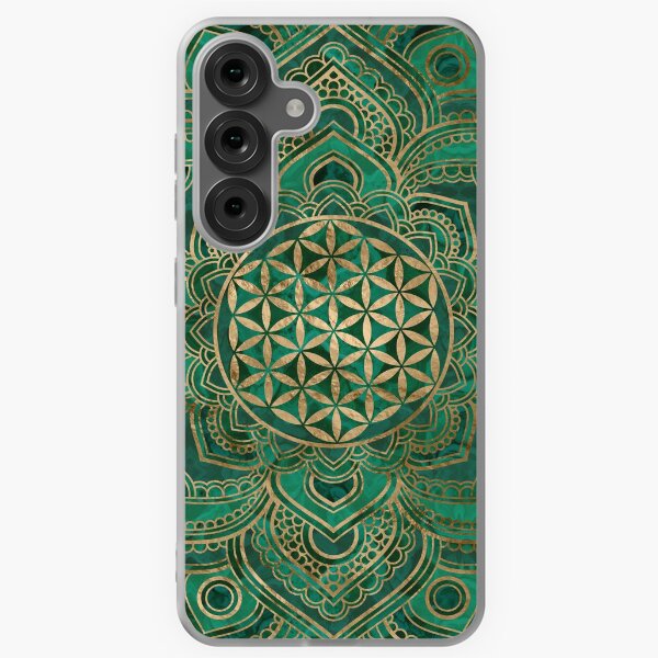 Item preview, Flower of Life in Lotus - Malachite and gold designed and sold by Nartissima.