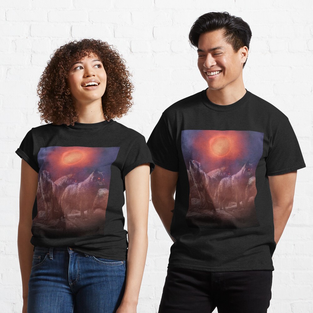 Wolf Pack Red Moon Classic T-Shirt