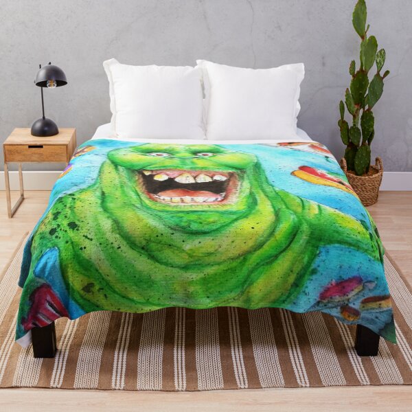 Slimer Ghostbusters Throw Blanket