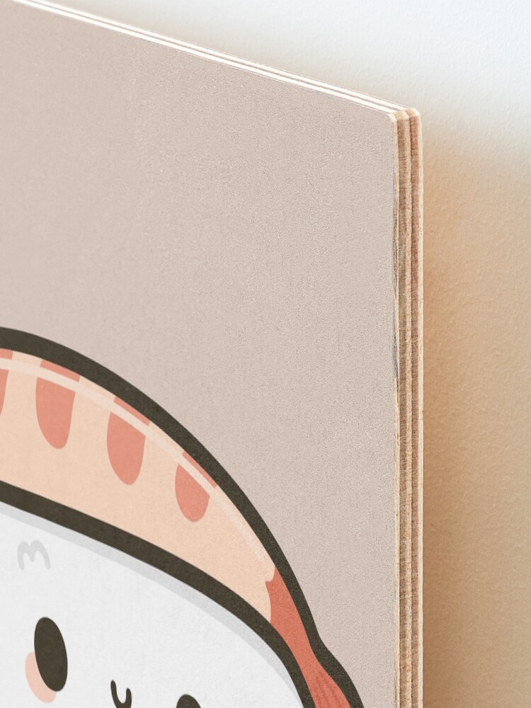 Alternate view of Cute prawn sushi Mounted Print