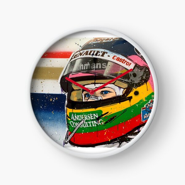 Jacques Villeneuve - Williams F1 graffiti painting by DRAutoArt Clock