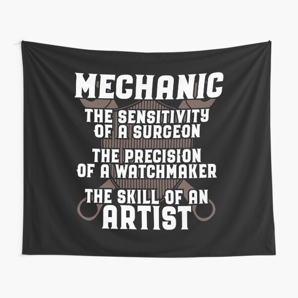 Mechanic Mechanics Hard Work Gearhead Gift Present Tapestry By Krautshirts Redbubble