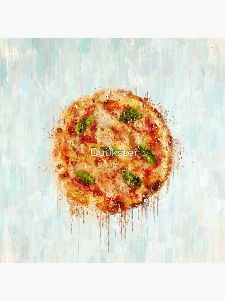 Gemalte Pizza Galeriedruck Von Duukster Redbubble