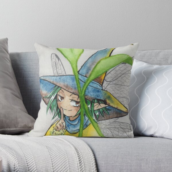 Fairy Witch Bob Throw Pillow
