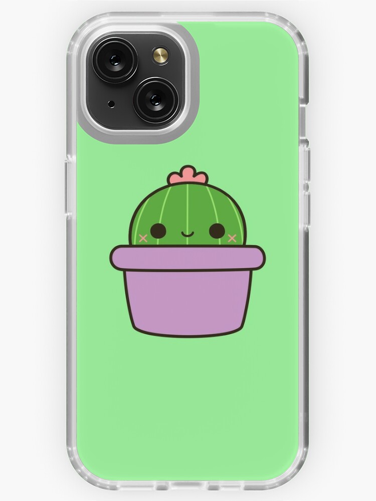 Cute cactus in blue pot Sticker for Sale by peppermintpopuk