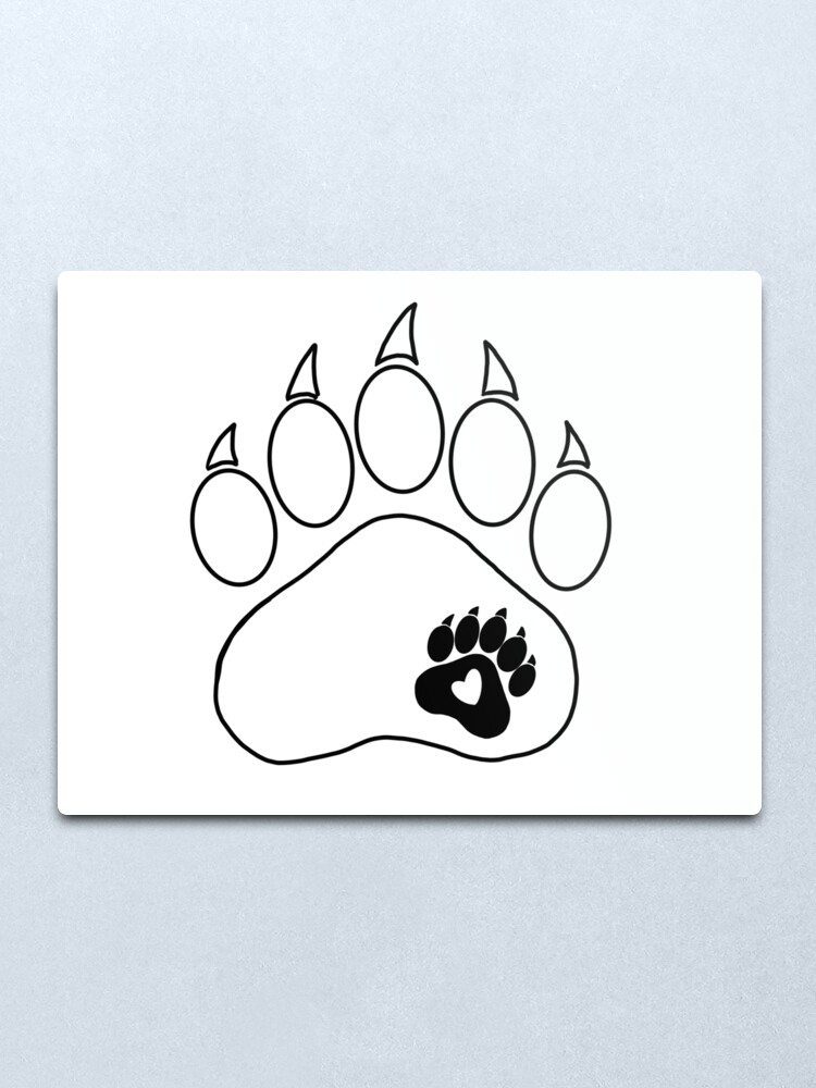Big and little polar bear paw" Metal Print by | Redbubble