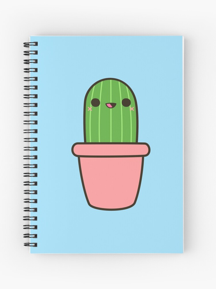 Cute cactus in blue pot Sticker for Sale by peppermintpopuk