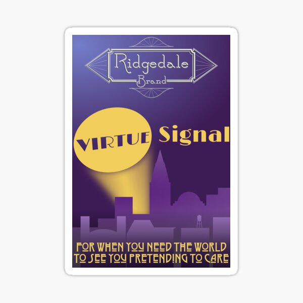 Ridgedale Brand Virtue Signal Sticker