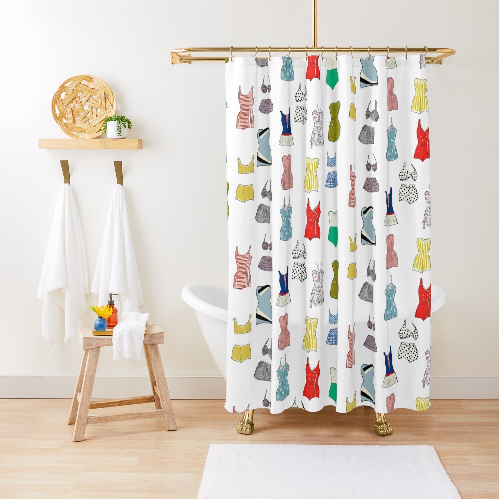 Vintage Bathing Suits Shower Curtain