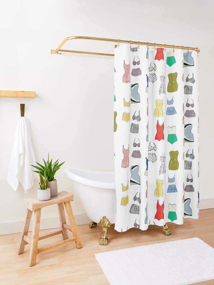Alternate view of Vintage Bathing Suits Shower Curtain