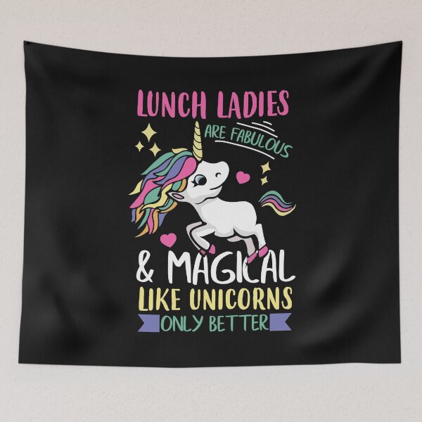 Item preview, Womens Lunch Lady graphic I Magical School Unicorns Teacher designed and sold by biNutz.