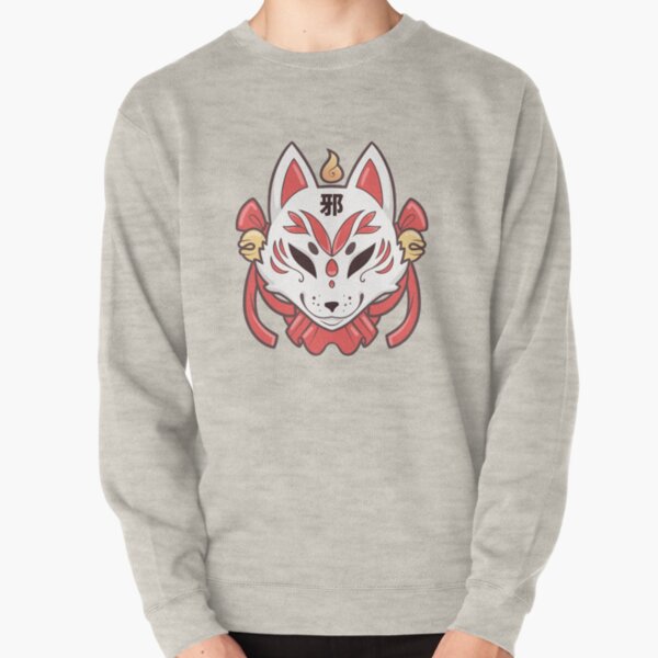 Spoopy Kitsune Mask Pullover Sweatshirt