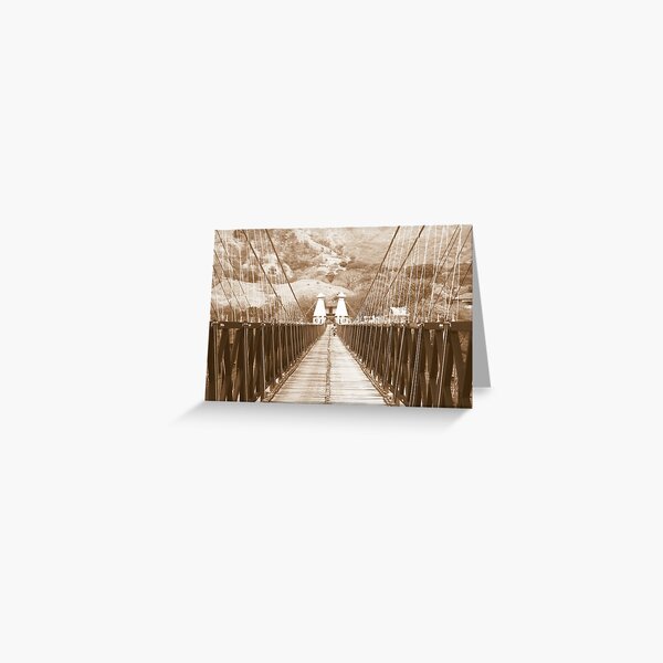 Puente de Occidente in Sepia for a Challenge Greeting Card