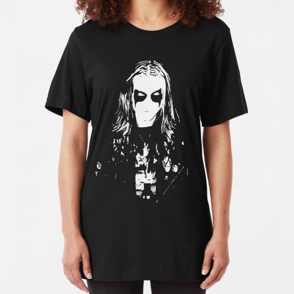 Mayhem Black Metal Dead Per Yngve Ohlin Slim Fit T-Shirt