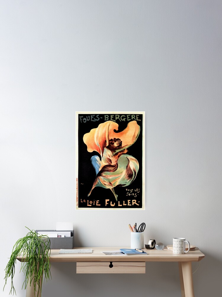 Thumbnail 2 of 3, Poster, Folies Bergere LA LOIE FULLER Paris Cabaret Music Hall Dance Vintage French designed and sold by retroposters.