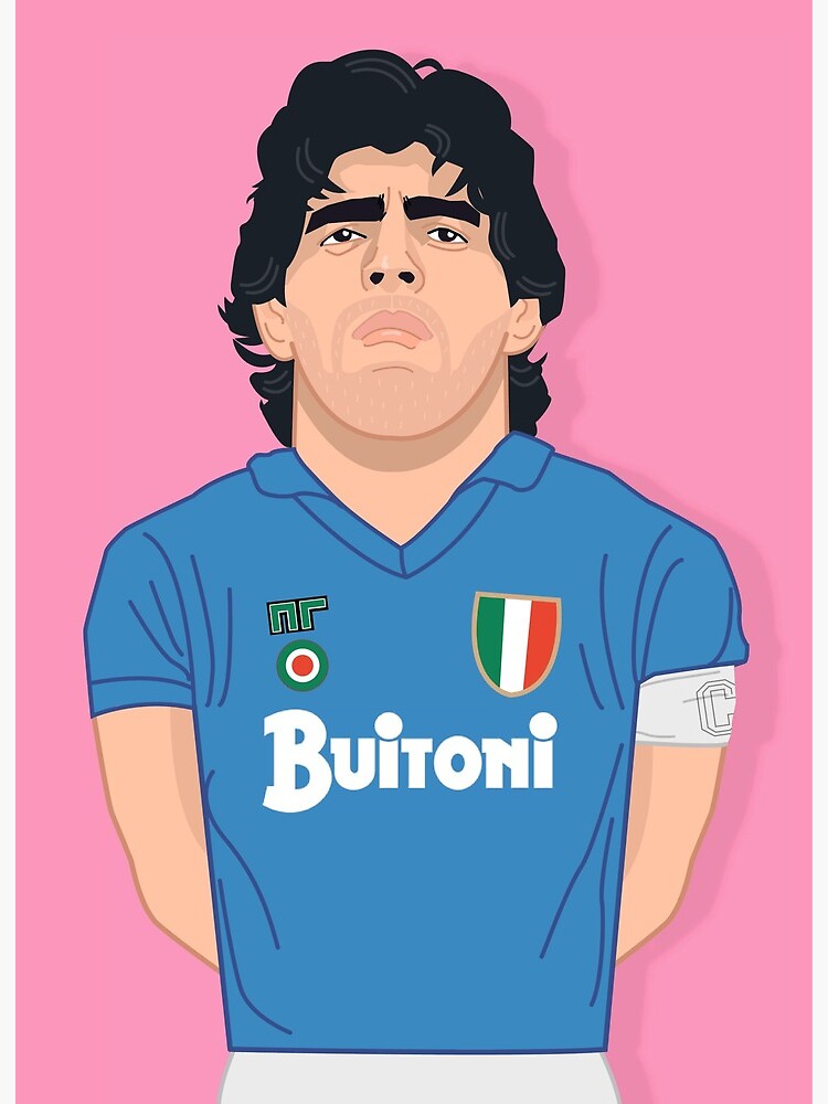 Diego Maradona Illustration Art Board Print By Jamieorrell Redbubble