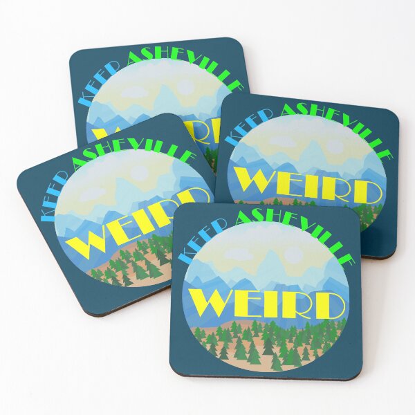 Item preview, Keep Asheville Weird Mountains Badge designed and sold by Bug & Brush.