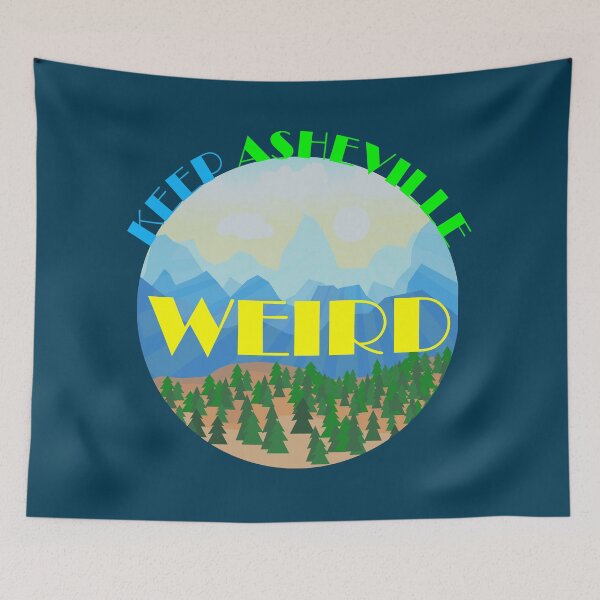 Item preview, Keep Asheville Weird Mountains Badge designed and sold by Bug & Brush.