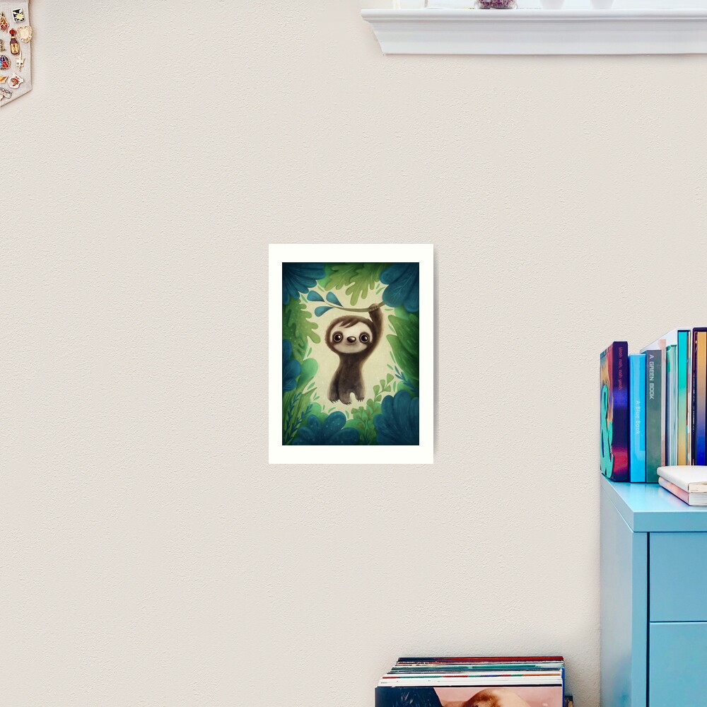 Cute Sloth I print by Elena Schweitzer