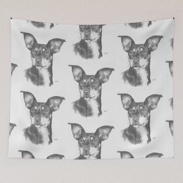 Item preview, Chiweenie Portrait in Graphite designed and sold by BarbBarcikKeith.