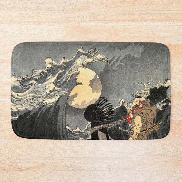 Item preview, Benkei Calming the Waves at Daimotsu Bay :Tsukioka Yoshitoshi  - One Hundred Aspects of the Moon  designed and sold by maryedenoa.