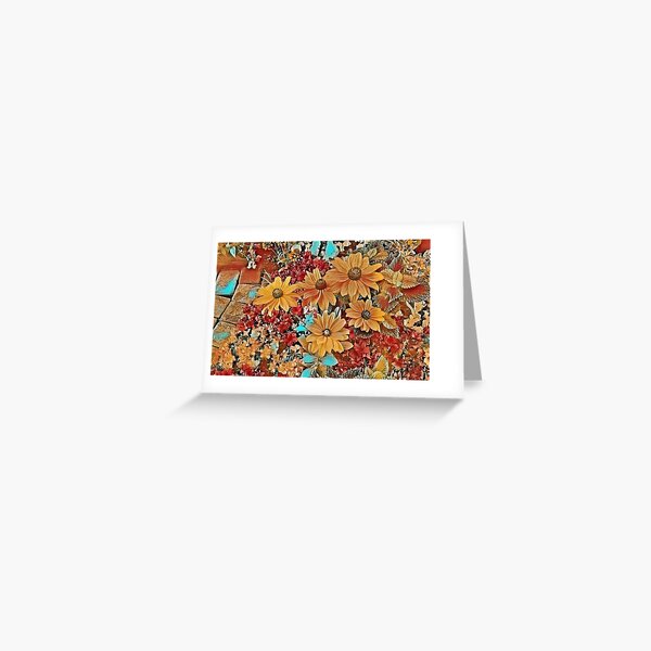 Five flowers Greeting Card