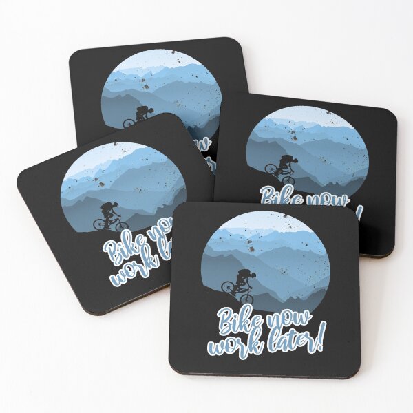 Item preview, Bike now - work later! Outdoor Bike Downhill Trail Mountains designed and sold by VollNiceDesign.