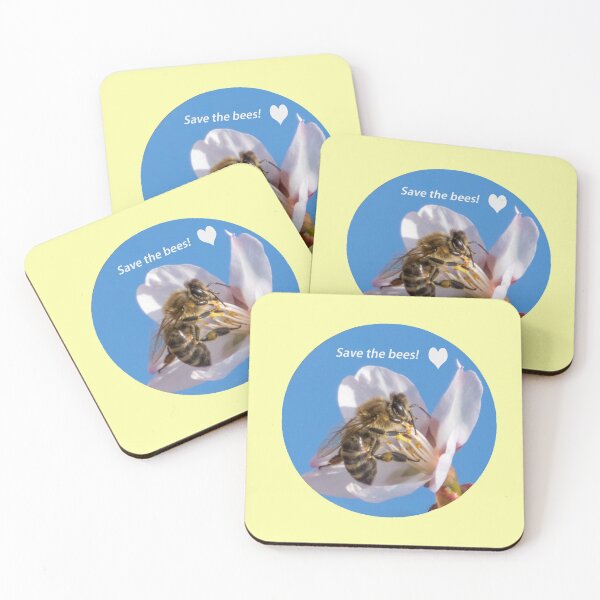 Artikelvorschau, Geschenkidee Foto Biene in einer Baumblüte "I love bees" entworfen und verkauft von Katja LebenFreude.