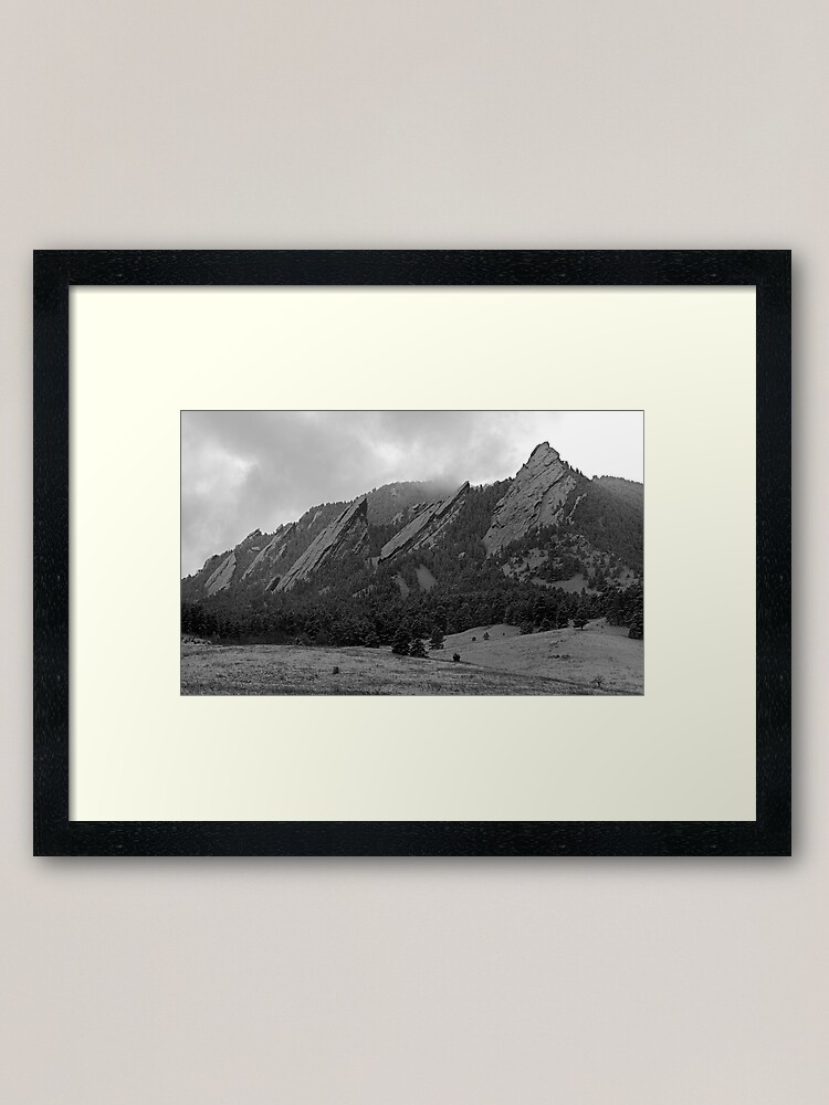 Alternate view of The Flatirons of Boulder, Colorado Framed Art Print