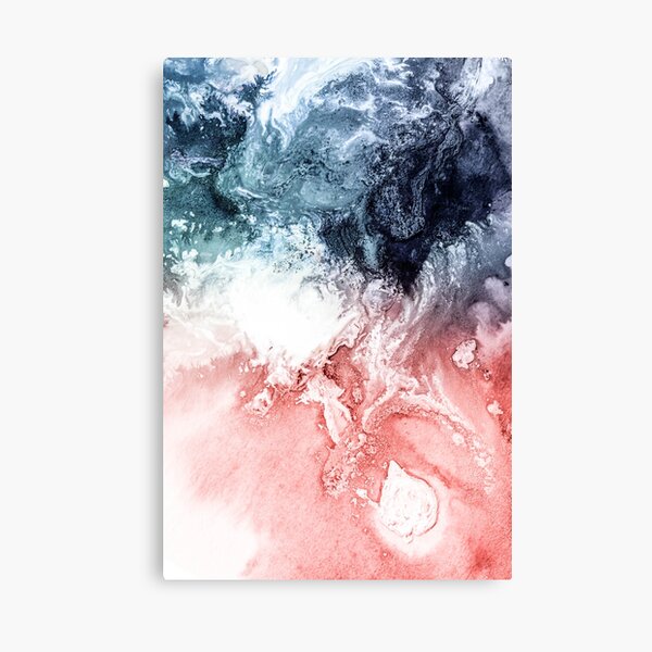 Abstract Watercolor, Aerial Coastal View Canvas Print