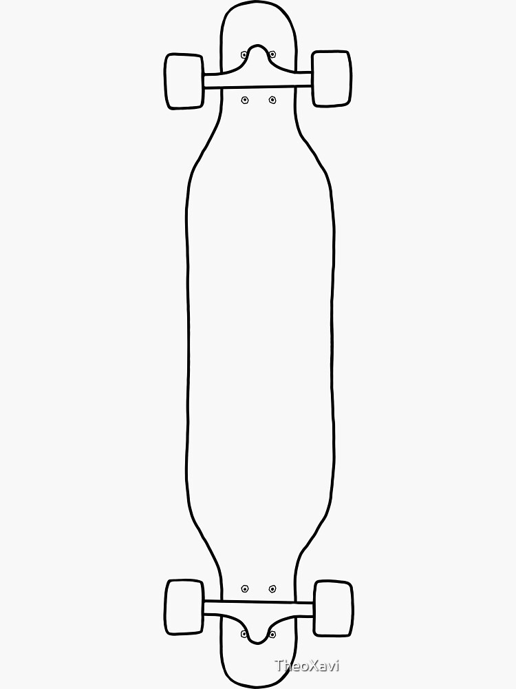 "Longboard DropThrough" Sticker for Sale by TheoXavi Redbubble